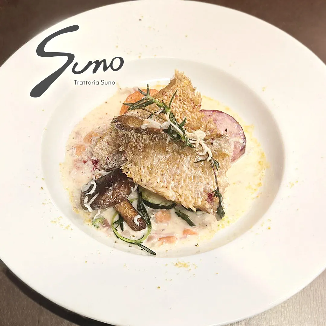 【国産甘鯛と産直野菜の白ワインソース】